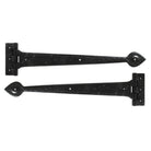 Black Textured 18" Cast T Hinge (pair) | From The Anvil-T Hinges-Yester Home