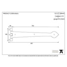 Black Textured 18" Cast T Hinge (pair) | From The Anvil-T Hinges-Yester Home