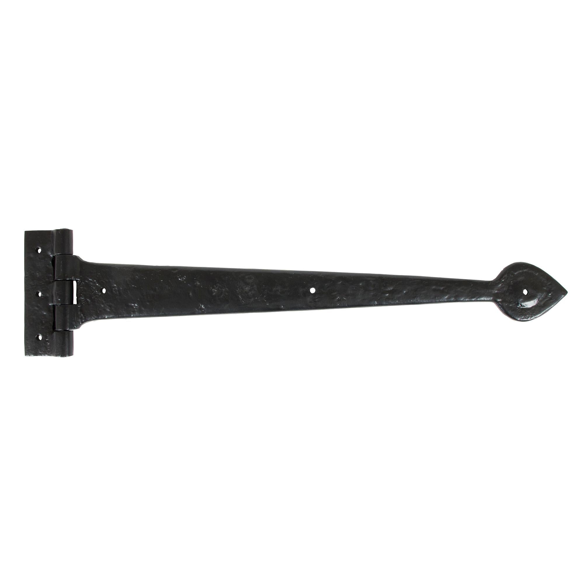 Black Textured 18" Cast T Hinge (pair) | From The Anvil - T Hinges - From The Anvil - Yester Home