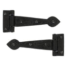 Black Textured 6" Cast T Hinge (pair) | From The Anvil - T Hinges - From The Anvil - Yester Home