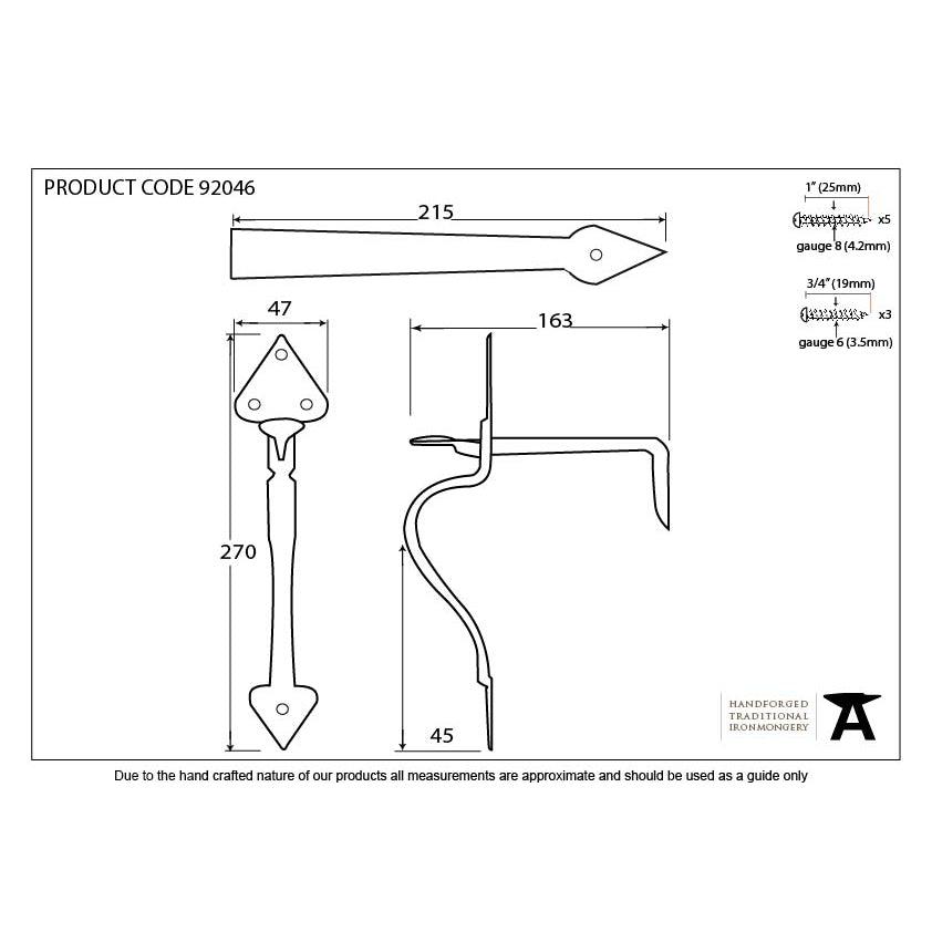 Black Tuscan Thumblatch | From The Anvil-Thumblatches-Yester Home