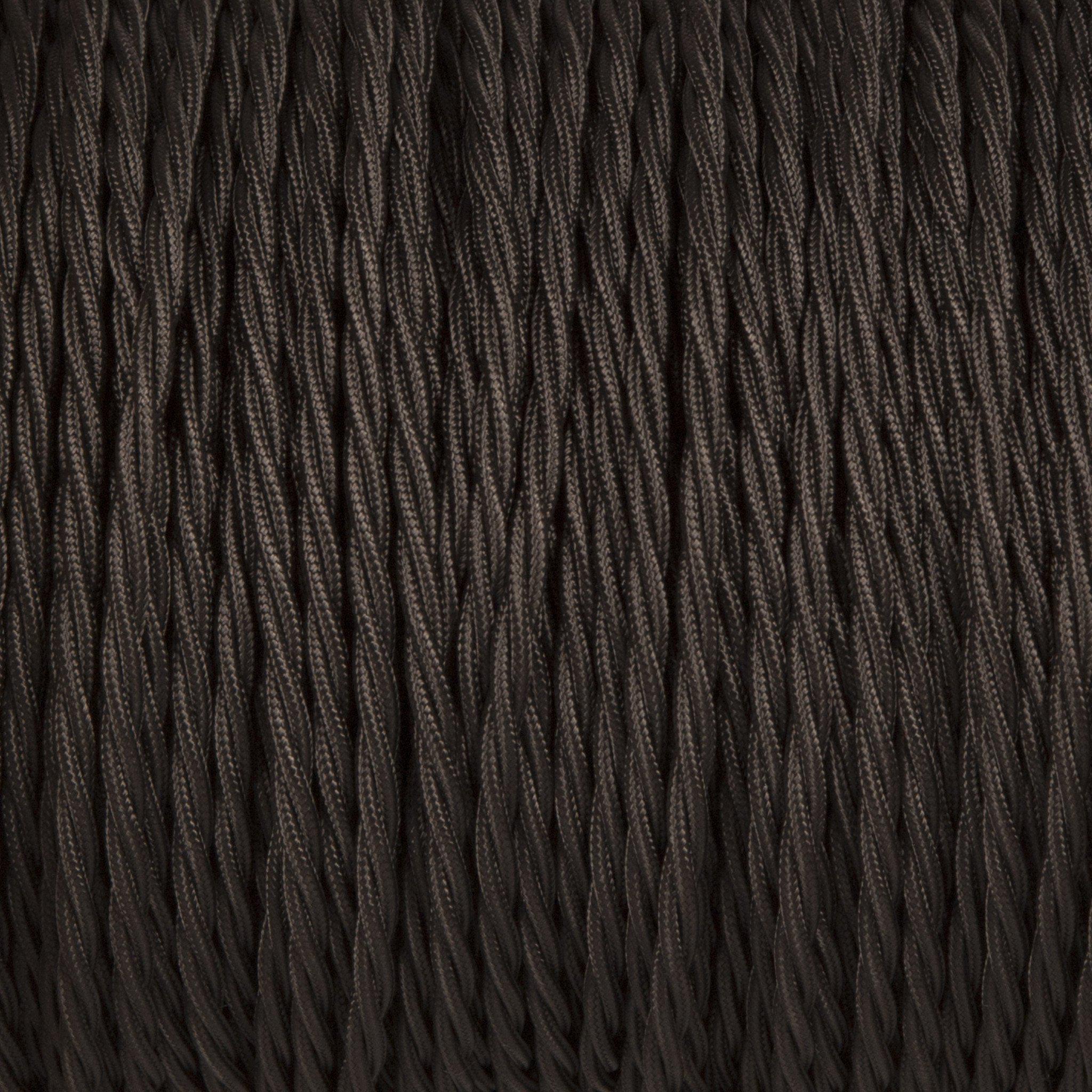 Black Twisted Fabric Braided Cable-Fabric Cable-Yester Home
