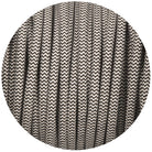 Black & White Round Fabric Braided Cable-Fabric Cable-Yester Home