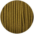Black & Yellow Round Fabric Braided Cable-Fabric Cable-Yester Home