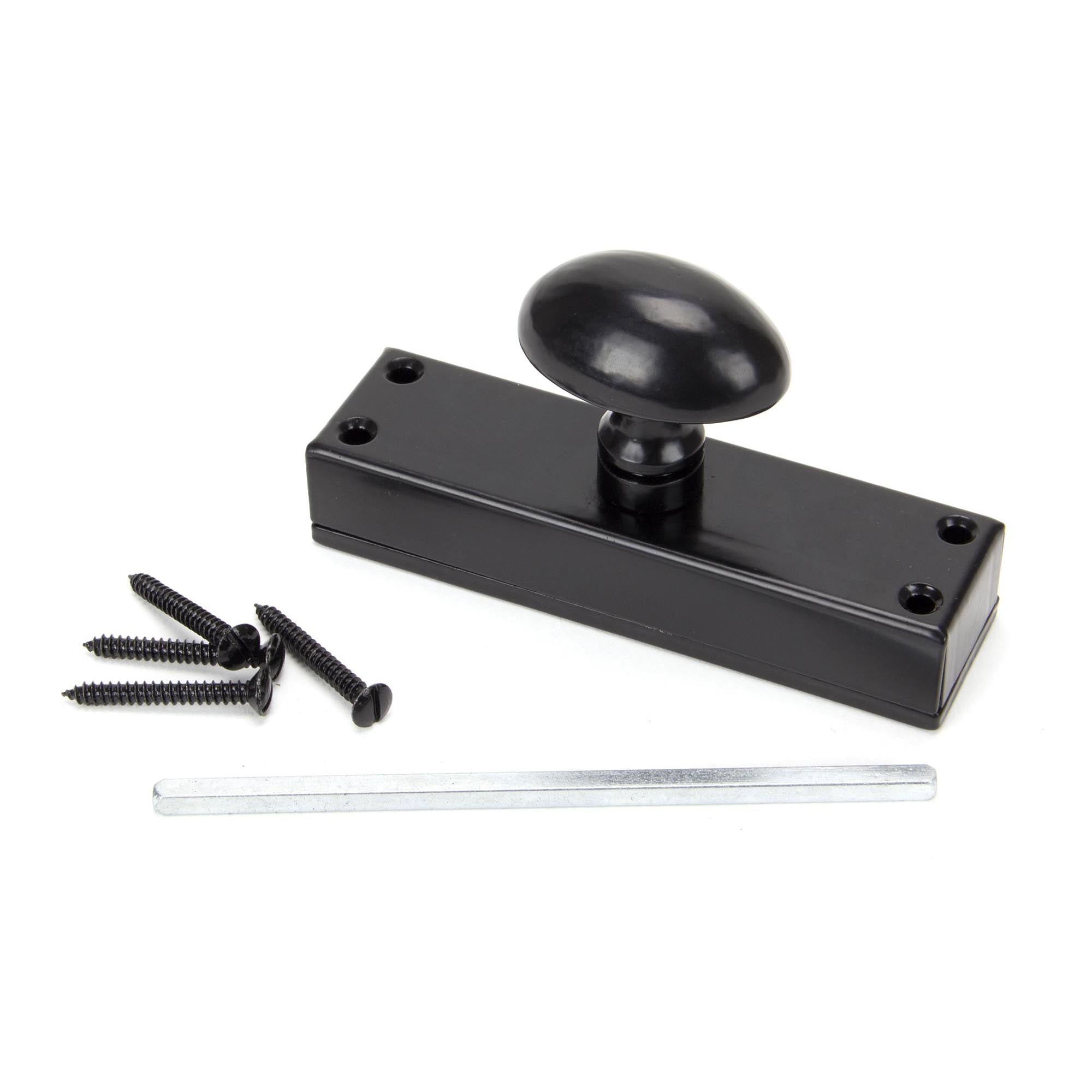 Black knob for Cremone Bolt | From The Anvil - Bolts - From The Anvil - Yester Home