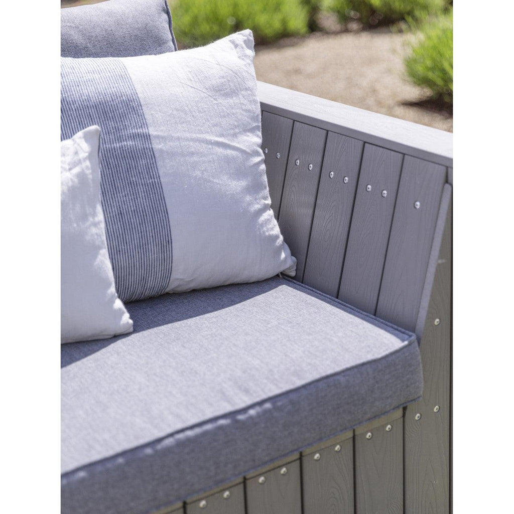 Bosham Corner Sofa Set in Grey - Polywood-Outdoor Sofas & Sets-Yester Home