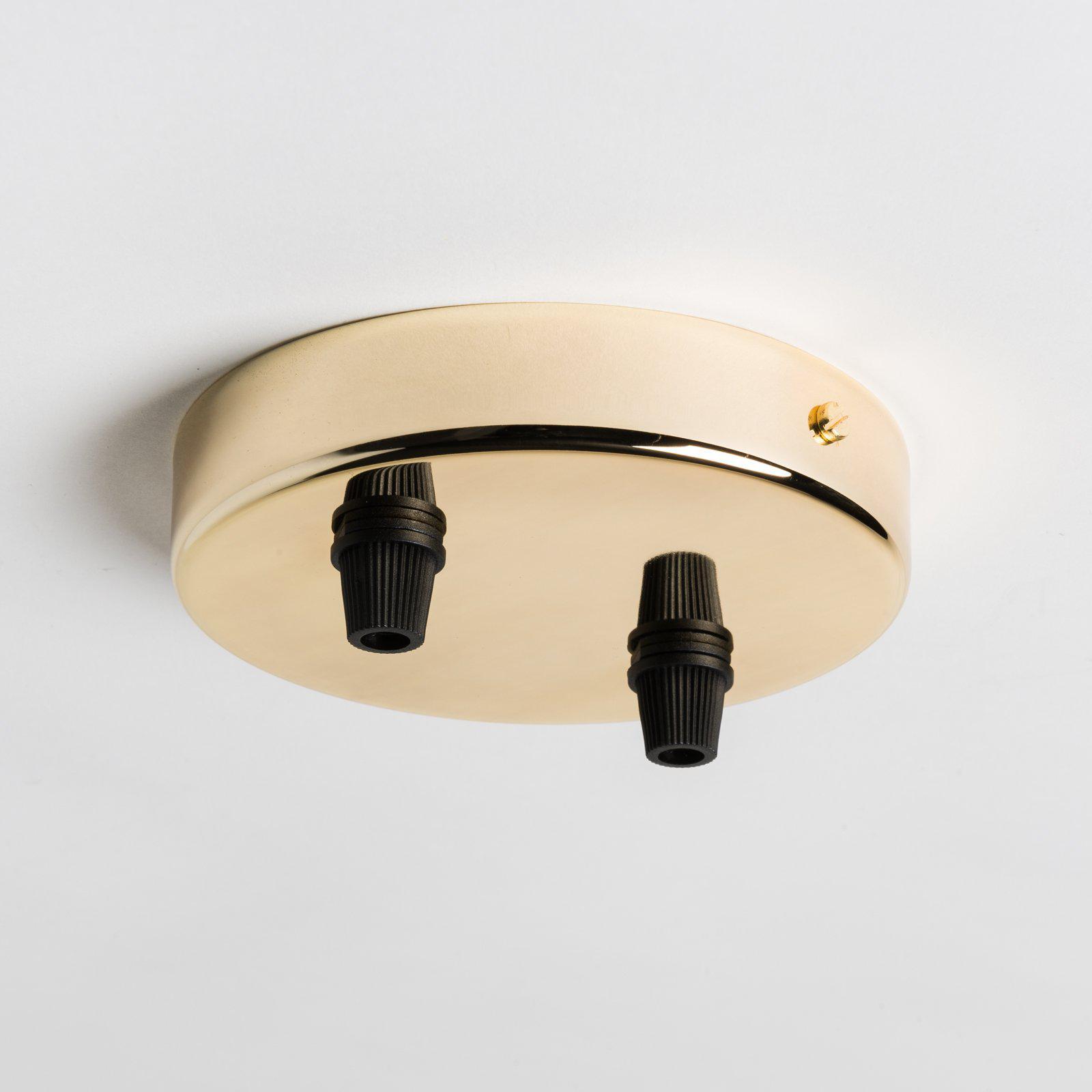 Brass 100mm Ceiling Rose - All Outlet Options-Ceiling Rose-Yester Home