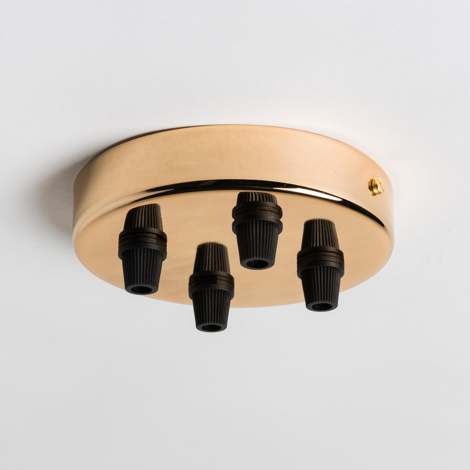 Brass 100mm Ceiling Rose - All Outlet Options-Ceiling Rose-Yester Home