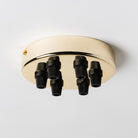 Brass 100mm Ceiling Rose - All Outlet Options-Ceiling Rose-Yester Home