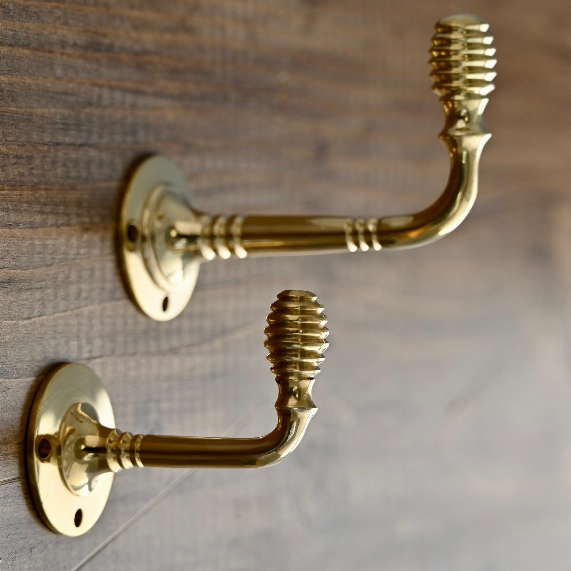 Brass Beehive Coat Hook-Coat Hooks-Yester Home