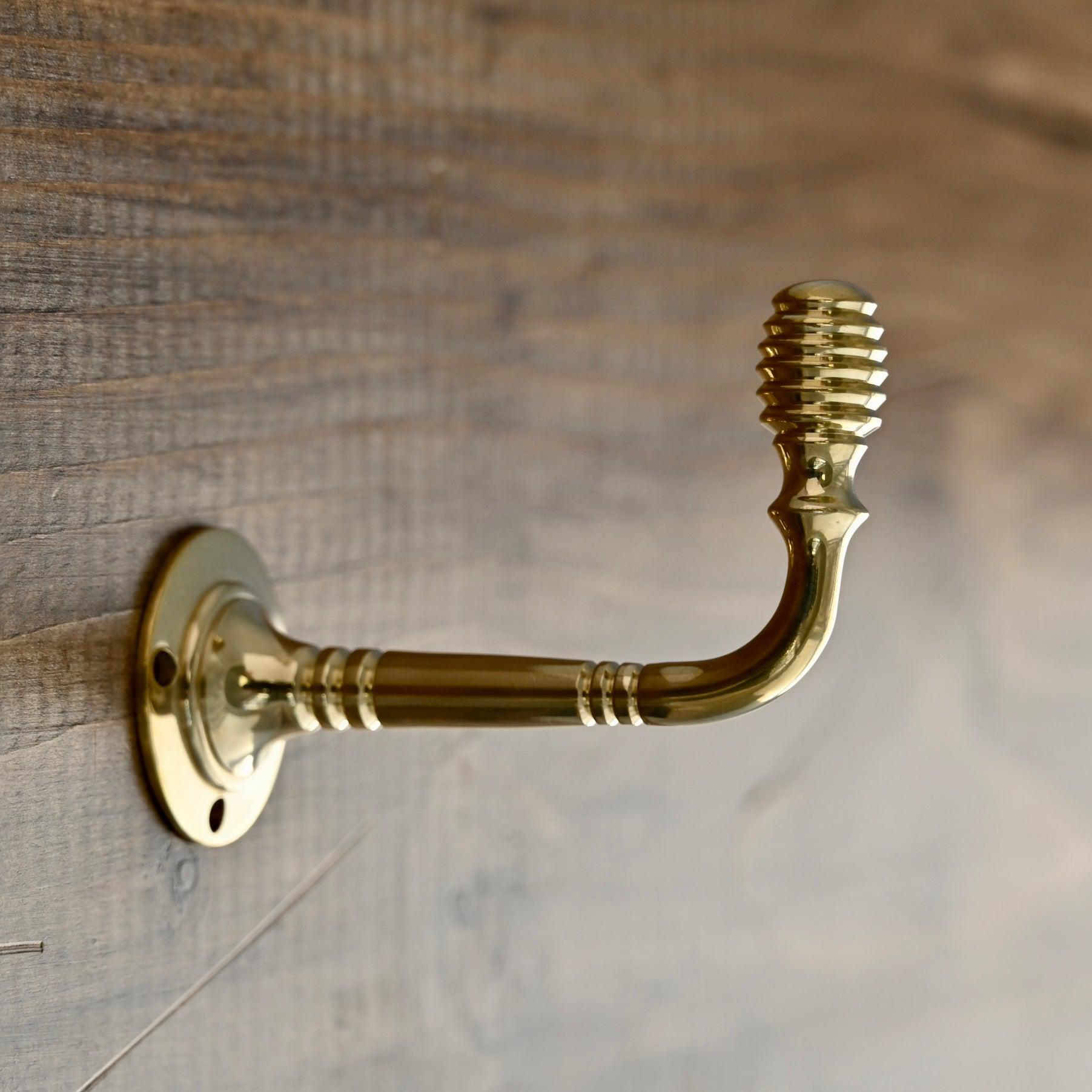 Brass Beehive Coat Hook-Coat Hooks-Yester Home