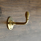 Brass Beehive Coat Hook-Coat Hooks-Yester Home