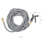 Brass & Grey Hose with Adjustable Spray Gun-Garden Hose Storage-Yester Home