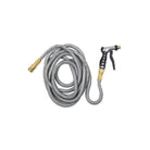 Brass & Grey Hose with Adjustable Spray Gun-Garden Hose Storage-Yester Home