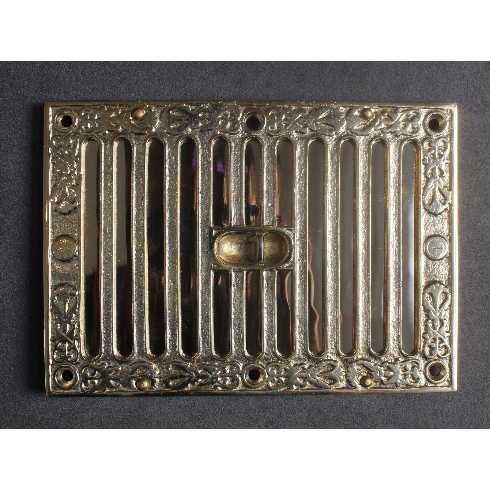 Brass Kenrick Hit & Miss Air Vent · 9 x 6 Inch ·-Air Vents-Yester Home
