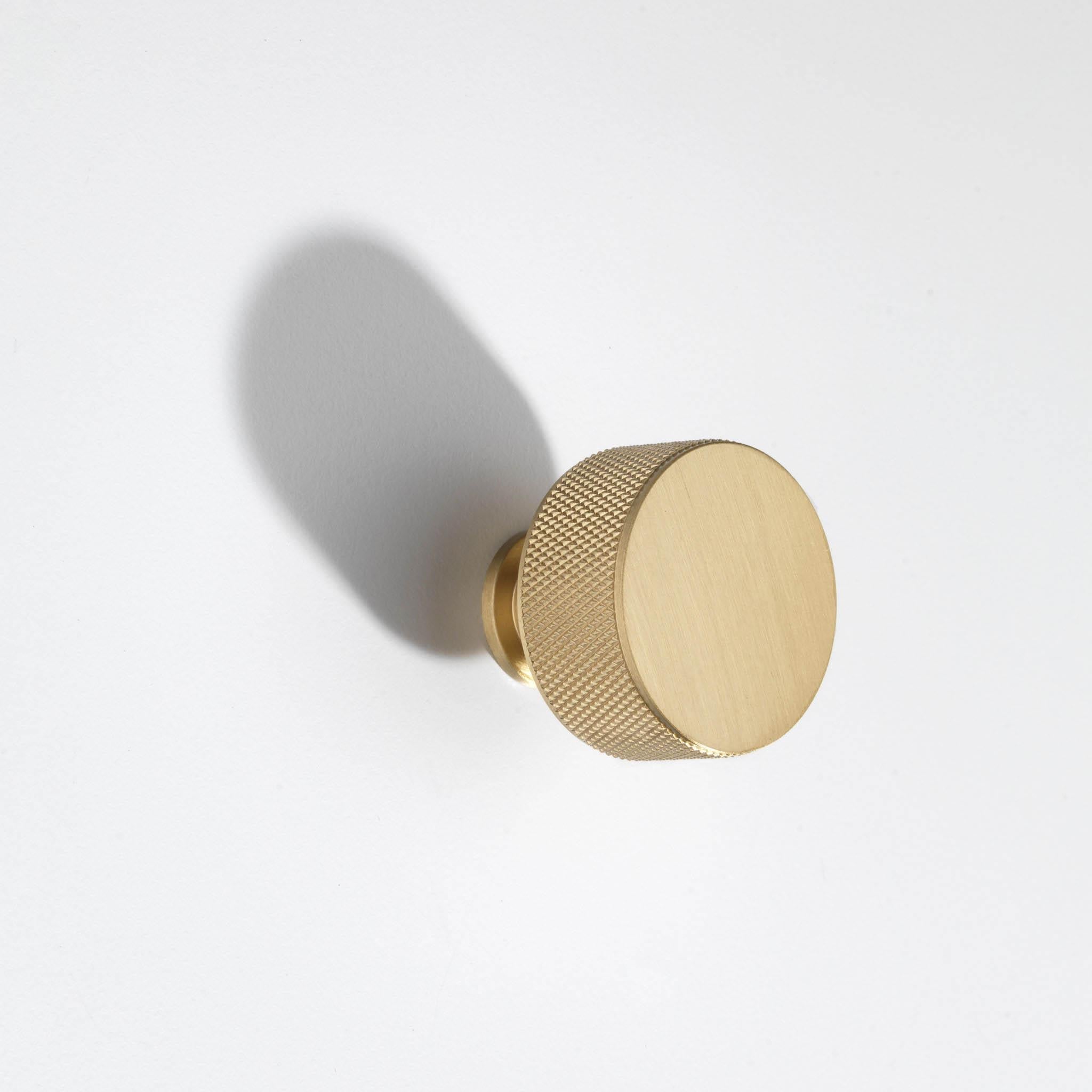 Brass Knurled Henley Cupboard Handles-Cabinet Handles-Yester Home