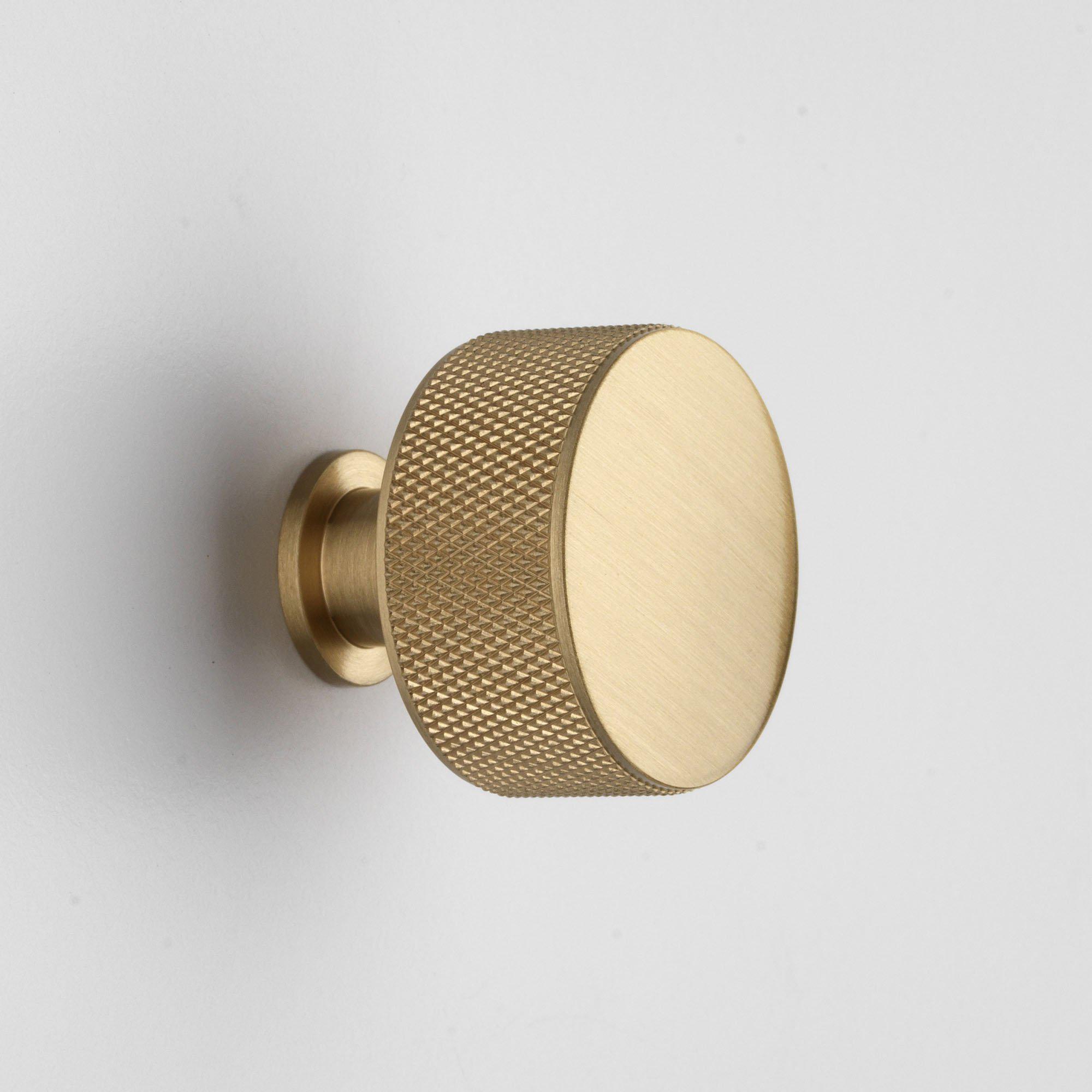 Brass Knurled Henley Cupboard Handles-Cabinet Handles-Yester Home