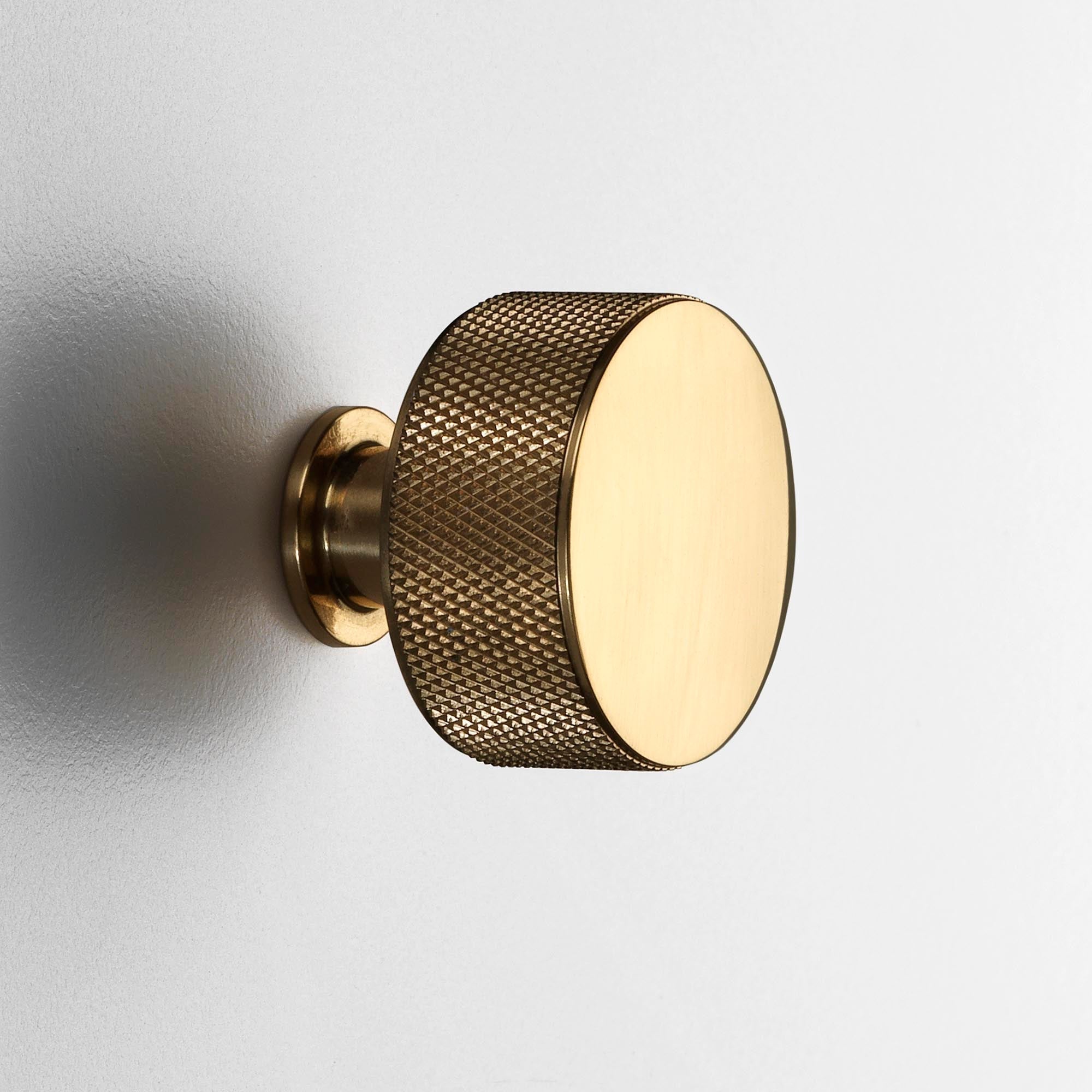 Brass Knurled Henley Cupboard Handles-Cabinet Handles-Yester Home