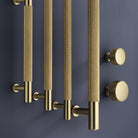 Brass Knurled Henley Cupboard Handles-Cabinet Handles-Yester Home