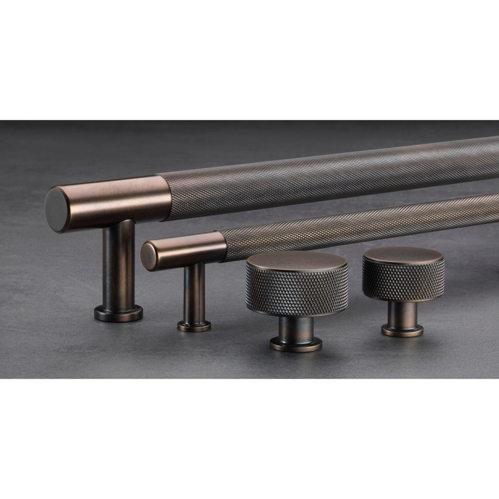 Brass Knurled Henley Cupboard Handles-Cabinet Handles-Yester Home