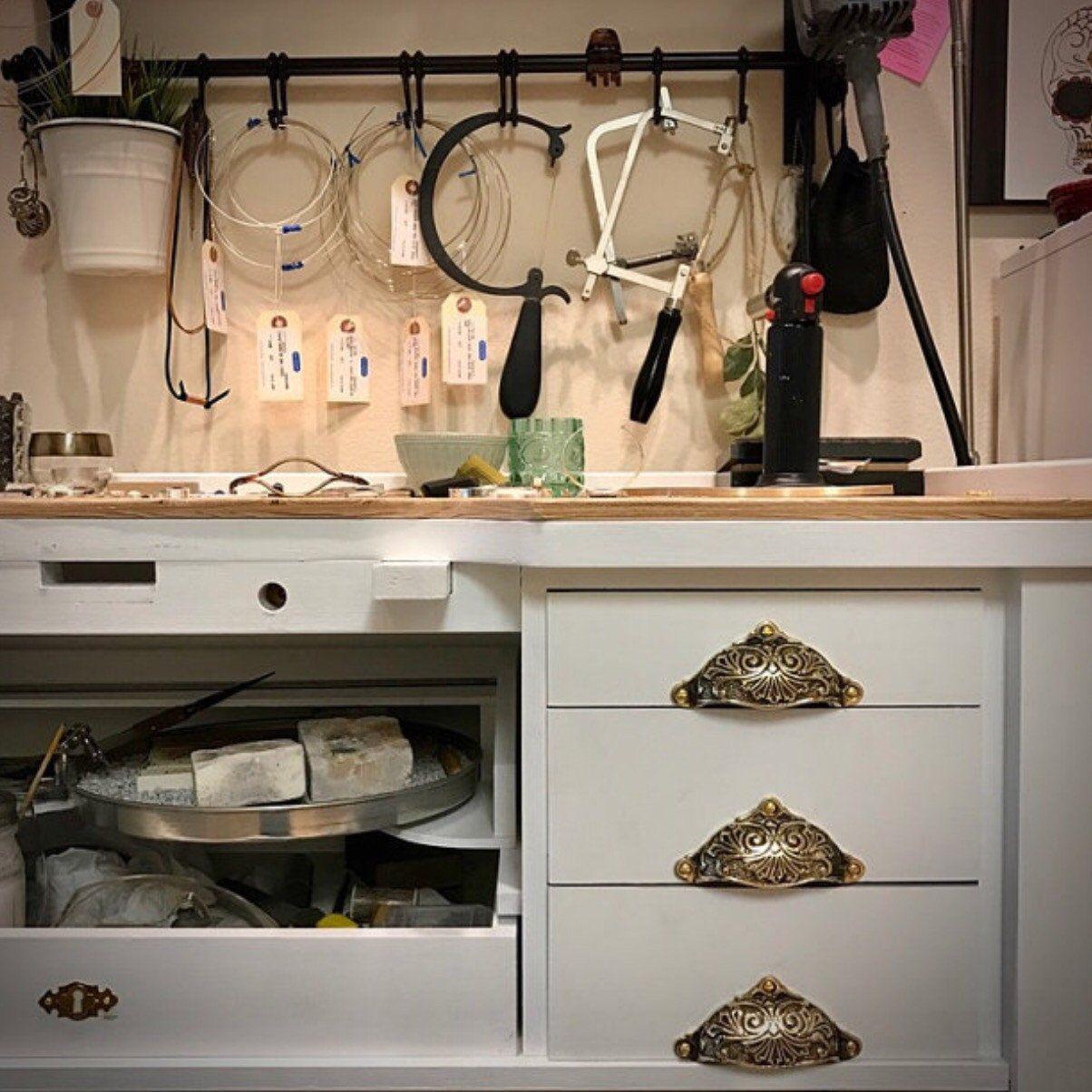 Brass Scroll Cup Pull Handle-Drawer Pulls-Yester Home