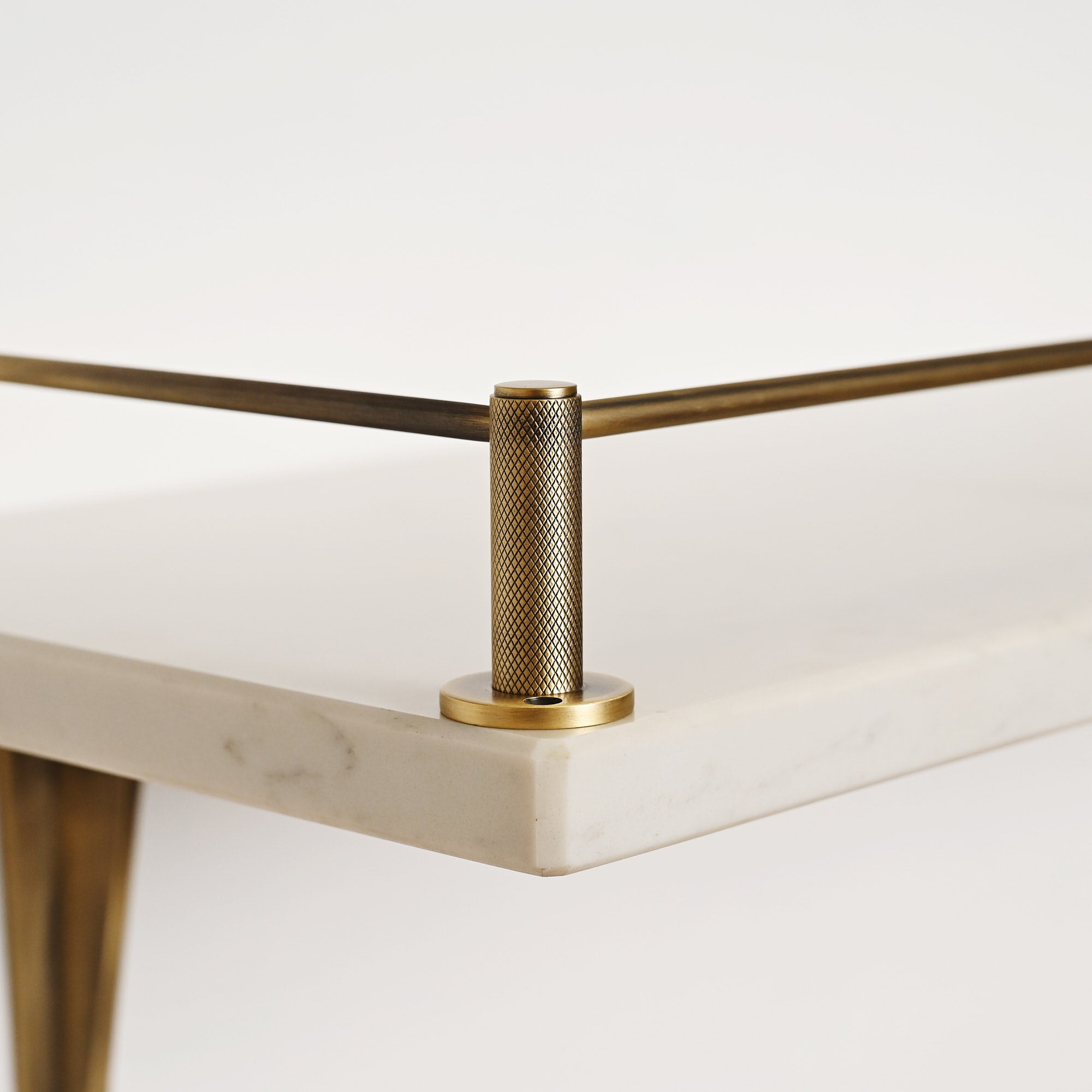 Knurled Gallery Shelf Rail | Aged Brushed Brass - Gallery Rails - Yester Home - Yester Home