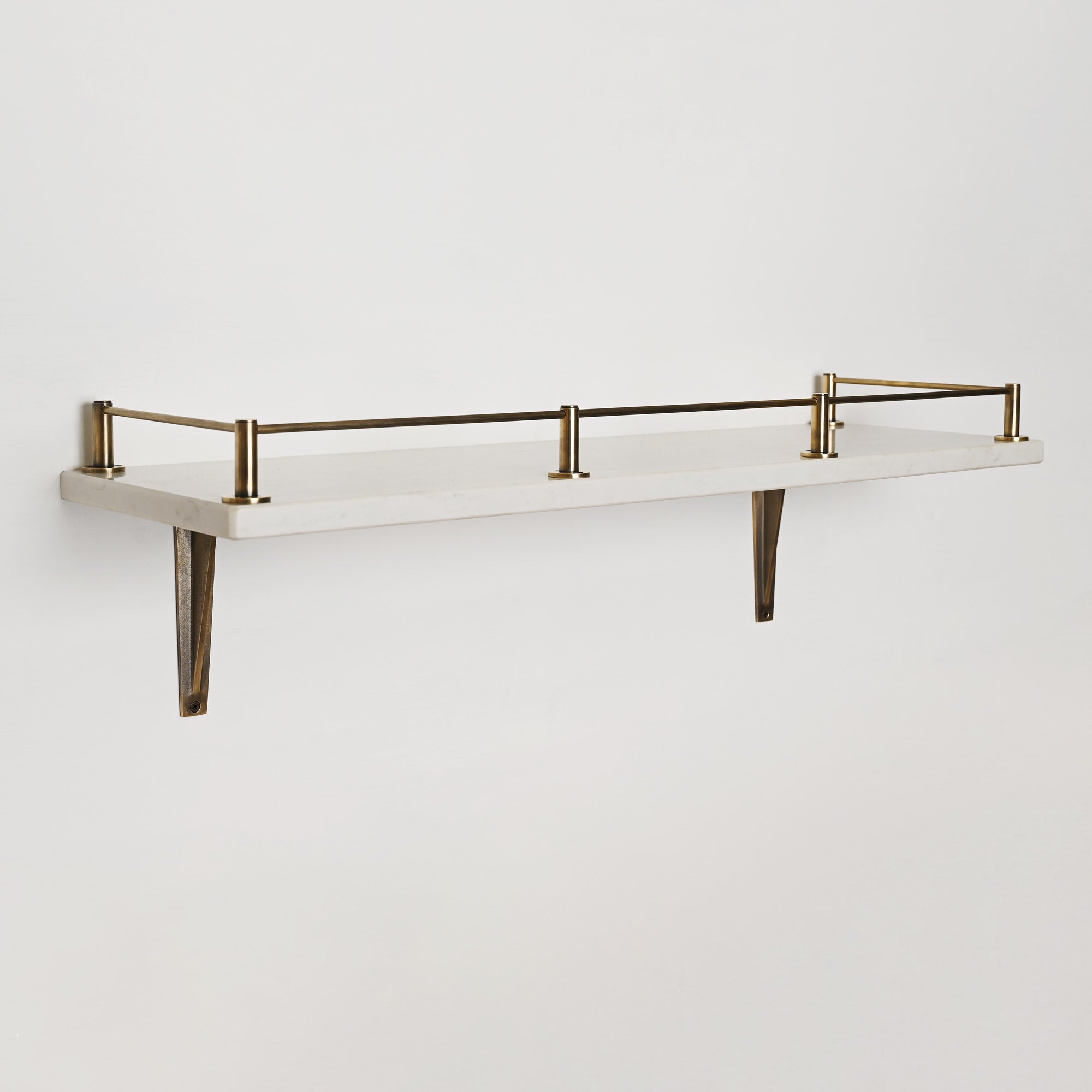 Round Bar Gallery Shelf Rail | Aged Brass - Gallery Rails - Yester Home - Yester Home