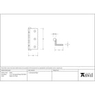 Bright Zinc Plated 2½" Stormproof Hinge 1951 (pair) | From The Anvil - Stormproof Hinges - From The Anvil - Yester Home