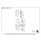 Bright Zinc Plated Espag Keep Set - 57mm Door | From The Anvil - Multi-Point Locks - From The Anvil - Yester Home