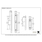 Bright Zinc Plated Espag Plain Keep Set | From The Anvil-Multi-Point Locks-Yester Home