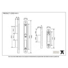 Bright Zinc Plated Espag Plain Keep Set | From The Anvil - Multi-Point Locks - From The Anvil - Yester Home
