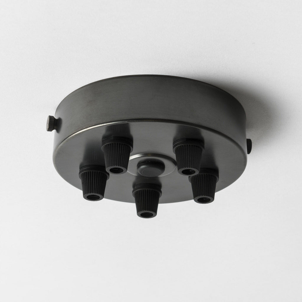 Bronze 100mm Steel Ceiling Rose - All Outlet Options