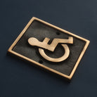 Bronze Disabled Sign Rectangular-Toilet Sign-Yester Home