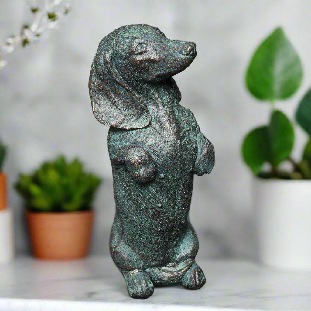 Bronzed Dachshund Ornament-Ornaments-Yester Home