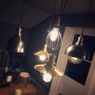 Brooklyn 5 Wire Pendant - Brass - Includes Shades-Ceiling Lights-Yester Home