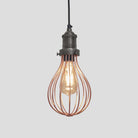 Brooklyn Balloon Cage Pendant - 6 Inch - Copper-Ceiling Lights-Yester Home