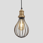Brooklyn Balloon Cage Pendant - 6 Inch - Pewter-Ceiling Lights-Yester Home