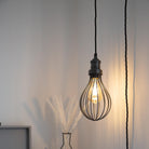 Brooklyn Balloon Cage Pendant - 6 Inch - Pewter-Ceiling Lights-Yester Home