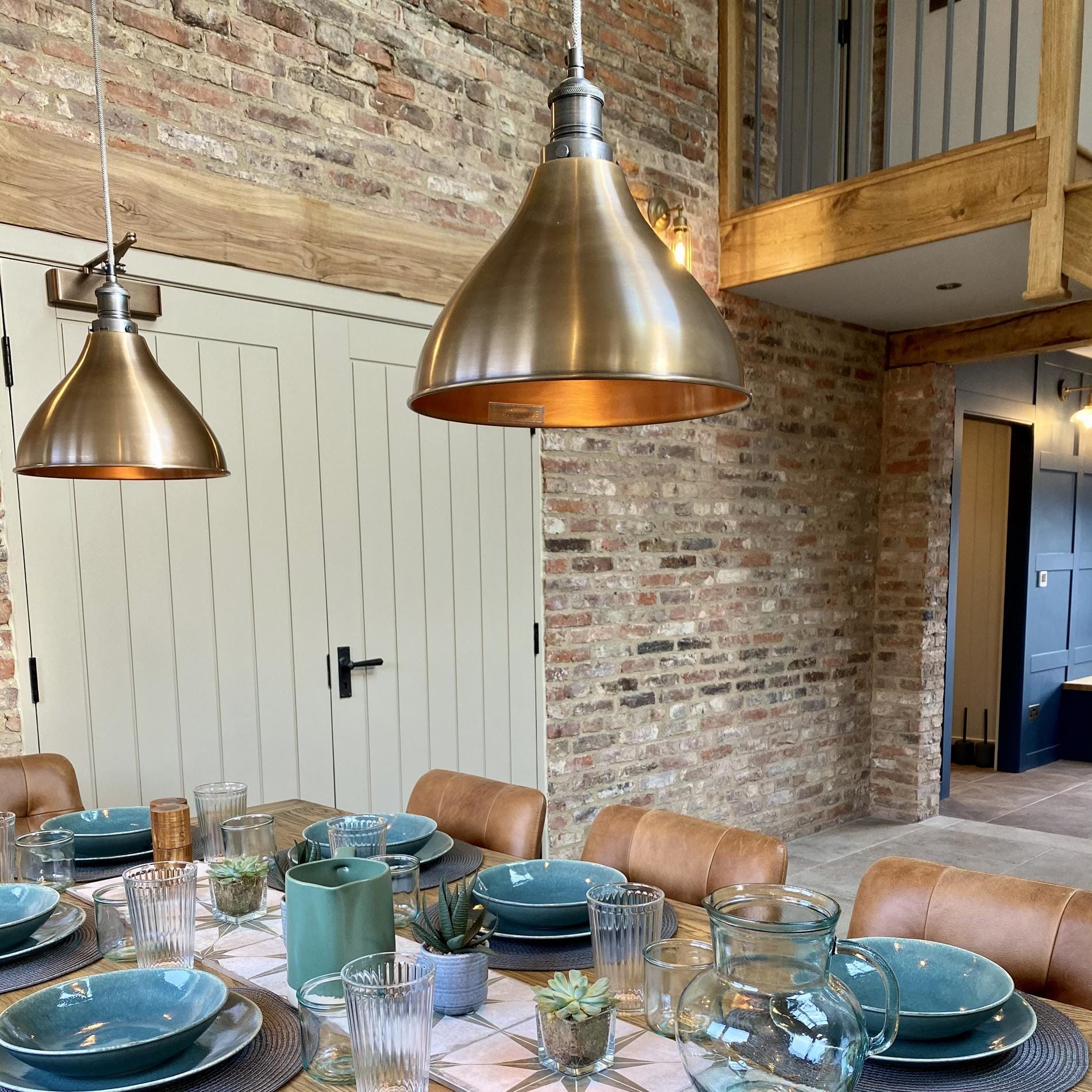 Brooklyn Cone Pendant - 12 Inch - Brass-Ceiling Lights-Yester Home