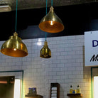 Brooklyn Cone Pendant - 12 Inch - Brass-Ceiling Lights-Yester Home