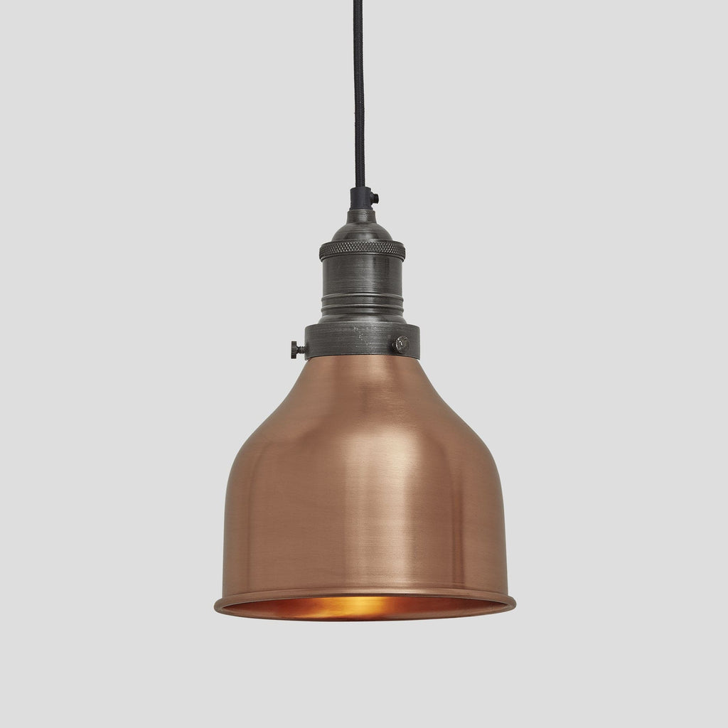 Brooklyn Cone Pendant - 7 Inch - Copper-Ceiling Lights-Yester Home