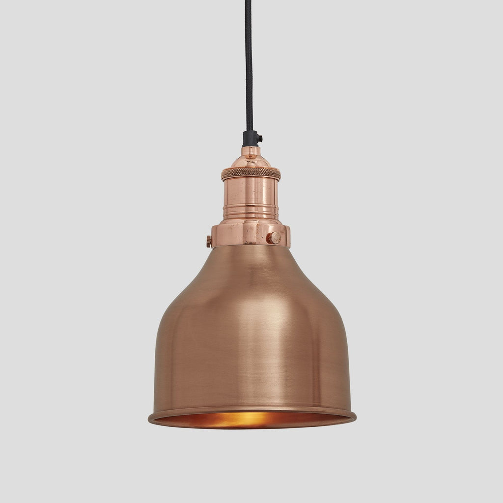 Brooklyn Cone Pendant - 7 Inch - Copper-Ceiling Lights-Yester Home
