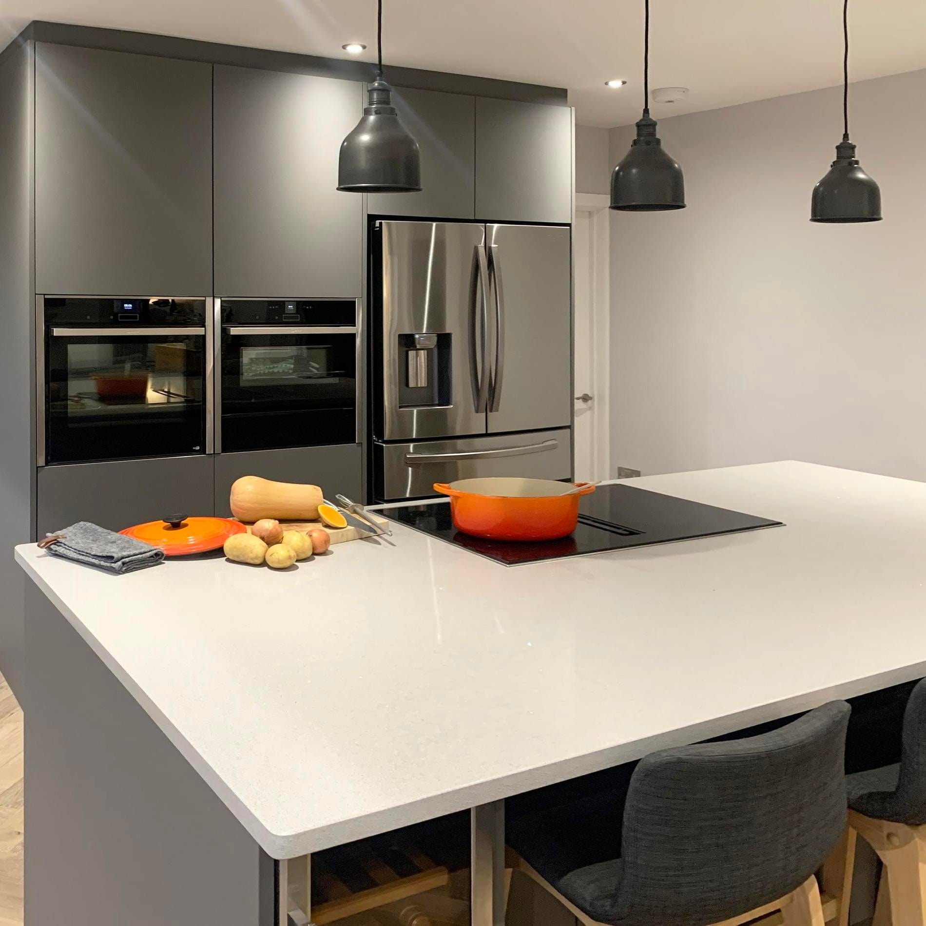 Brooklyn Cone Pendant - 7 Inch - Pewter-Ceiling Lights-Yester Home