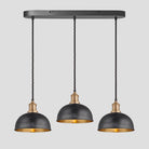 Brooklyn Dome 3 Wire Cluster Lights - 8 inch - Pewter & Brass-Ceiling Lights-Yester Home