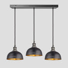 Brooklyn Dome 3 Wire Cluster Lights - 8 inch - Pewter & Brass-Ceiling Lights-Yester Home