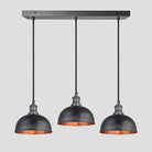 Brooklyn Dome 3 Wire Cluster Lights - 8 inch - Pewter & Copper-Ceiling Lights-Yester Home