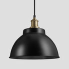 Brooklyn Dome Pendant - 13 Inch - Black-Ceiling Lights-Yester Home