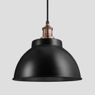 Brooklyn Dome Pendant - 13 Inch - Black-Ceiling Lights-Yester Home