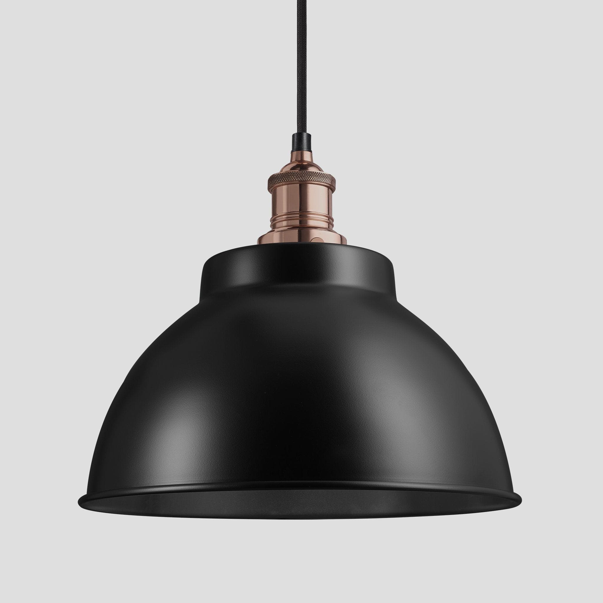 Brooklyn Dome Pendant - 13 Inch - Black-Ceiling Lights-Yester Home