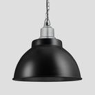 Brooklyn Dome Pendant - 13 Inch - Black-Ceiling Lights-Yester Home